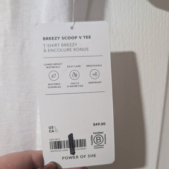 Athleta | Breezy Scoop V Tee In Bright White - Picture 9 of 13